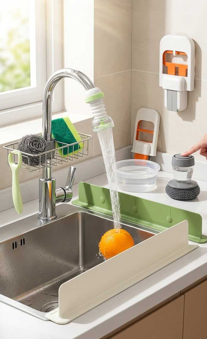 🚰 360° Adjustable Splash-Proof Faucet Extender & Water Filter