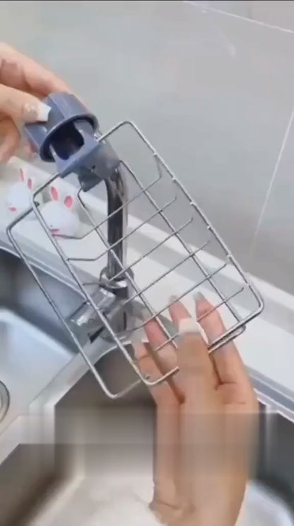 Stainless Steel Faucet Sponge Holder & Sink Organizer